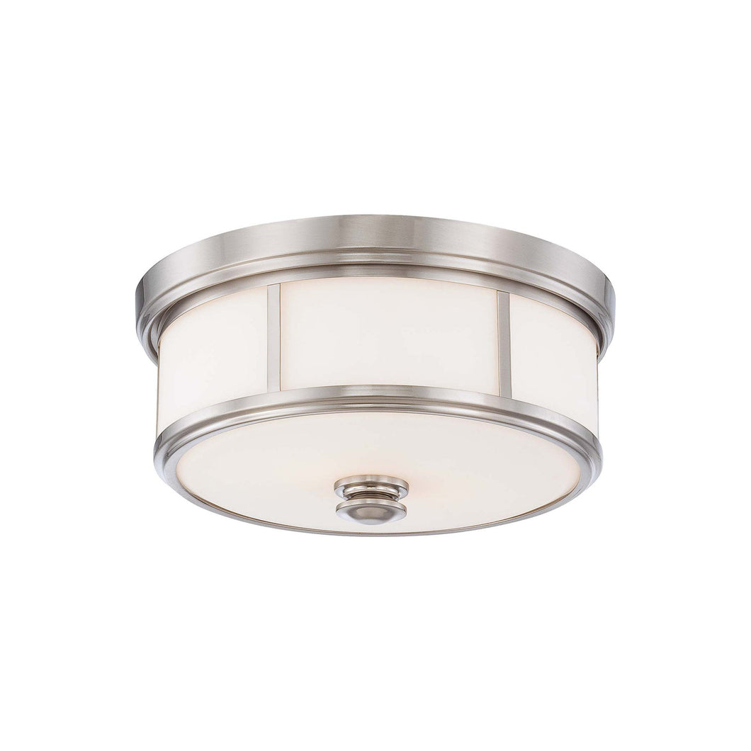 636 Flush Mount Ceiling Light in Brushed Nickel (16-Inch).