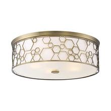 Load image into Gallery viewer, 845-L LED Flush Mount Ceiling Light in Polished Satin Brass (Large).
