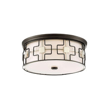 Load image into Gallery viewer, 846-L LED Flush Mount Ceiling Light in Dark Grey with Polished Nickel (Small).
