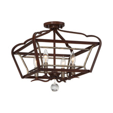 Load image into Gallery viewer, Astrapia Linear Semi Flush Mount Ceiling Light.
