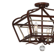 Load image into Gallery viewer, Astrapia Linear Semi Flush Mount Ceiling Light in Detail.

