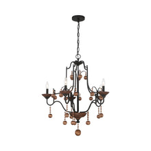 Load image into Gallery viewer, Colonial Charm Chandelier in Detail.

