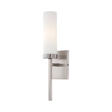 Load image into Gallery viewer, Compositions 1-Light Bath Wall Light in Brushed Nickel.
