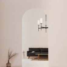 Load image into Gallery viewer, First Avenue Chandelier in living room.
