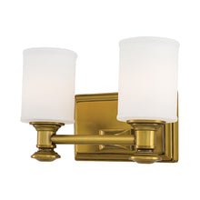 Load image into Gallery viewer, Harbour Point Bath Wall Light in Liberty Gold (2-Light).
