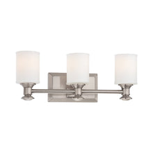 Load image into Gallery viewer, Harbour Point Bath Wall Light in Brushed Nickel (3-Light).
