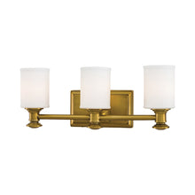 Load image into Gallery viewer, Harbour Point Bath Wall Light in Liberty Gold (3-Light).
