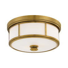 Load image into Gallery viewer, Harbour Point Flush Mount Ceiling Light in Liberty Gold.
