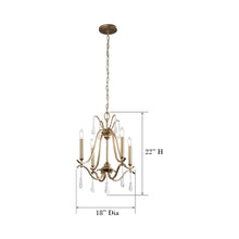 Load image into Gallery viewer, Laurel Estate Chandelier - line drawing.
