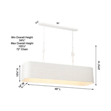 Load image into Gallery viewer, Lodelle Linear Pendant Light - line drawing.
