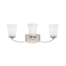 Load image into Gallery viewer, Overland Park Bath Wall Light in Brushed Nickel (3-Light).
