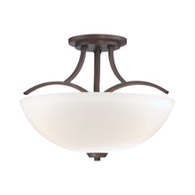 Load image into Gallery viewer, Overland Park Semi Flush Mount Ceiling Light in Vintage Bronze.
