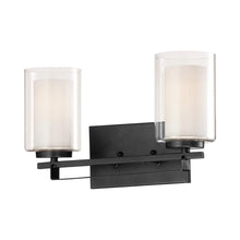 Load image into Gallery viewer, Parsons Studio Bath Wall Light in Sand Coal (2-Light).
