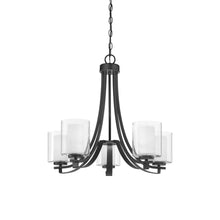 Load image into Gallery viewer, Parsons Studio Chandelier in Sand Coal (5-Light).
