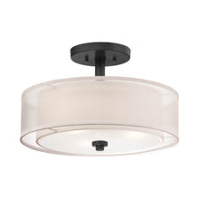 Load image into Gallery viewer, Parsons Studio Semi Flush Mount Ceiling Light in Sand Coal.
