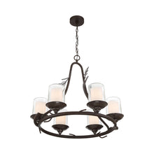 Load image into Gallery viewer, Ponderosa Ridge Outdoor Chandelier in Detail.

