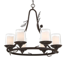 Load image into Gallery viewer, Ponderosa Ridge Outdoor Chandelier in Detail.
