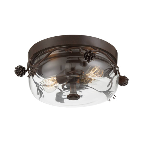 Ponderosa Ridge Outdoor Flush Mount Ceiling Light.