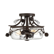 Load image into Gallery viewer, Ponderosa Ridge Outdoor Semi Flush Mount Ceiling Light in Detail.
