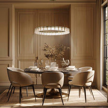 Load image into Gallery viewer, Sevryn LED Pendant Light in living room.
