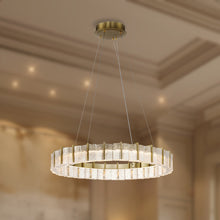 Load image into Gallery viewer, Sevryn LED Pendant Light in living room.
