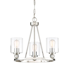 Load image into Gallery viewer, Studio 5 Chandelier in Polished Nickel (3-Light).

