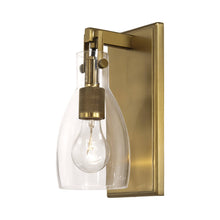 Load image into Gallery viewer, Tiberia Bath Wall Light in Soft Brass (1-Light).
