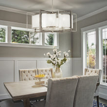 Load image into Gallery viewer, Tyson&#39;s Gate Chandelier in dining room.
