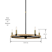 Load image into Gallery viewer, Windward Passage Chandelier - line drawing.
