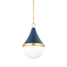 Load image into Gallery viewer, Ciara Pendant Light in Soft Navy (Small).
