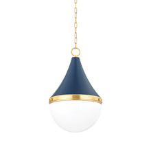 Load image into Gallery viewer, Ciara Pendant Light in Soft Navy (Large).
