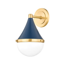 Load image into Gallery viewer, Ciara Wall Light in Soft Navy.
