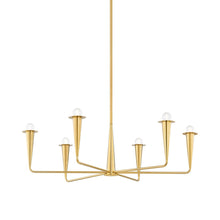 Load image into Gallery viewer, Danna Chandelier in Aged Brass (6-Light).

