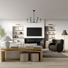 Load image into Gallery viewer, Danna Chandelier in living room.
