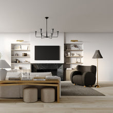 Load image into Gallery viewer, Destiny Floor Lamp in living room.
