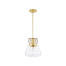 Load image into Gallery viewer, Elodie Pendant Light in Aged Brass (Small).
