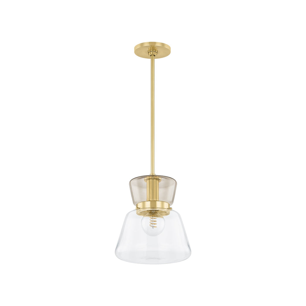 Elodie Pendant Light in Aged Brass (Small).