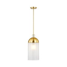 Load image into Gallery viewer, Emory Pendant Light in Aged Brass.
