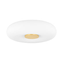 Load image into Gallery viewer, Imani LED Flush Mount Ceiling Light in Aged Brass.

