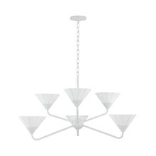 Load image into Gallery viewer, Kelsey Chandelier in Textured White.
