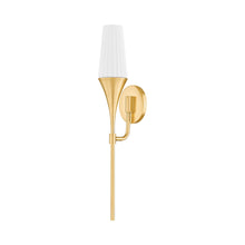 Load image into Gallery viewer, Luisa Wall Light in Aged Brass.
