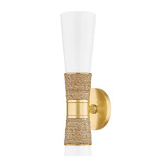 Load image into Gallery viewer, Mica Bath Wall Light in Detail.
