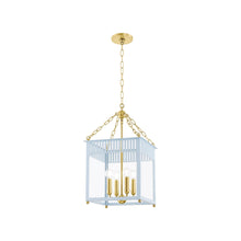 Load image into Gallery viewer, Rosalie Chandelier in Soft Arctic Blue (Small).
