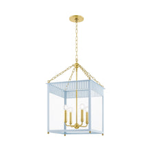 Load image into Gallery viewer, Rosalie Chandelier in Soft Arctic Blue (Large).
