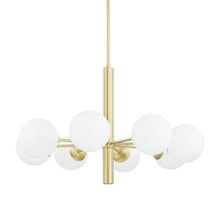 Load image into Gallery viewer, Stella Chandelier in Aged Brass (8-Light).
