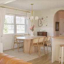 Load image into Gallery viewer, Stella Chandelier in dining room.

