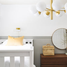 Load image into Gallery viewer, Stella Chandelier in bedroom.
