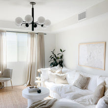 Load image into Gallery viewer, Stella Chandelier in living room.

