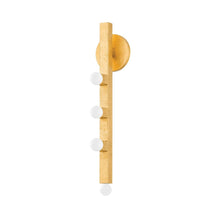 Load image into Gallery viewer, Sutter Wall Light in Vintage Gold Leaf.
