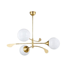 Load image into Gallery viewer, Victoria Chandelier in Vintage Gold Leaf.
